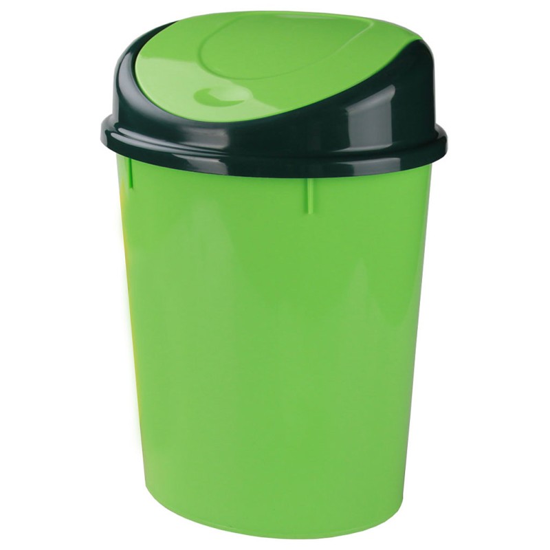 Контейнер для мусора 8 л овальный (зеленый)