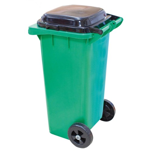 Контейнер прямоугольный 120 л на колесах (зеленый)