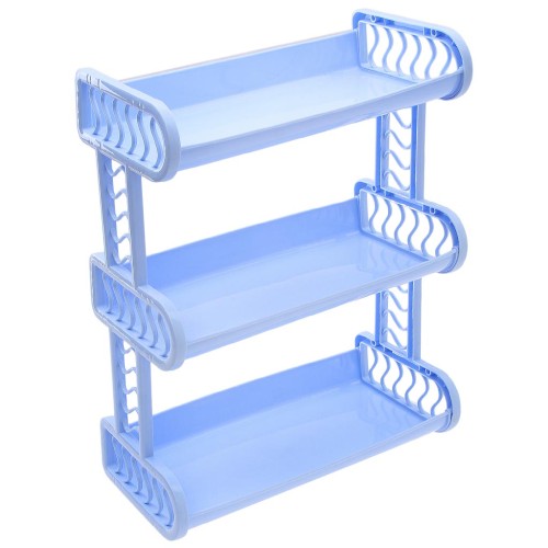 Полка для ванной трехъярусная (голубой) Полка для ванной трехъярусная (голубой)