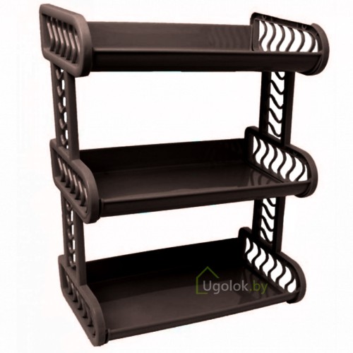 Полка для ванной трехъярусная (коричневый) Полка для ванной трехъярусная (коричневый)