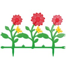 Ограждение Цветник №3 555x360 (6 штук) красный