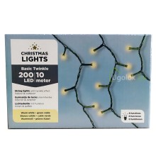 Гирлянда светодиодная Lumineo 493191 10 м 200 LED Basic Twinkle  теплый белый