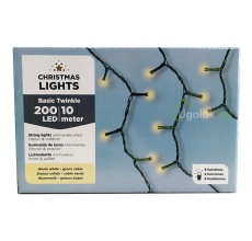 Гирлянда светодиодная Lumineo 493191 10 м 200 LED Basic Twinkle  теплый белый