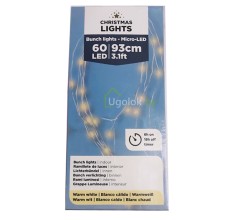 Гирлянда светодиодная Lumineo 486108 93 cм 60 LED String lights Micro Led теплый белый
