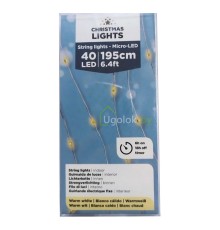 Гирлянда светодиодная Lumineo 486101 1.95 м 40 LED String lights Micro Led теплый белый