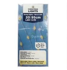 Гирлянда светодиодная Lumineo 486100 95 cм 20 LED String lights Micro Led теплый белый