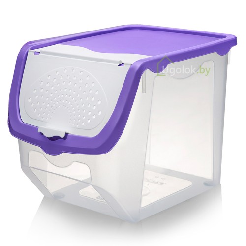 Контейнер для овощей 12 л прозрачно-фиолетовый Контейнер для овощей 12 л прозрачно-фиолетовый