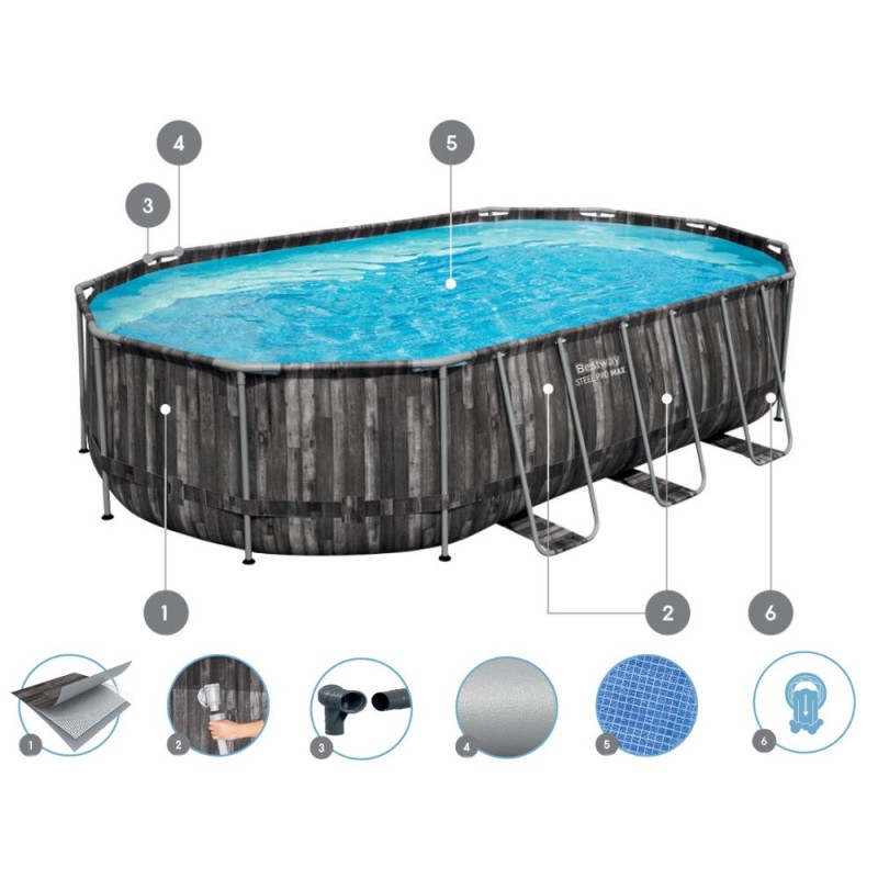 Бассейн каркасный Bestway 5611R Steel Pro MAX 610x366x122см 5611R - фото 8 | Ugolok.by