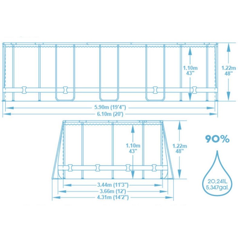 Бассейн каркасный Bestway 5611R Steel Pro MAX 610x366x122см 5611R - фото 10 | Ugolok.by