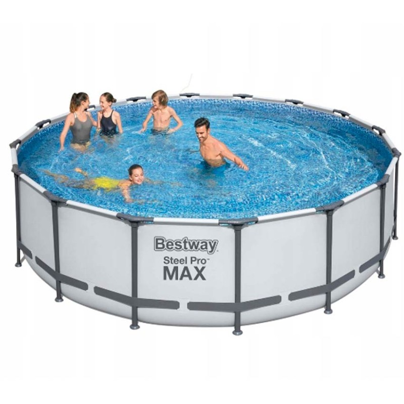 Каркасный бассейн Bestway Steel Pro MAX 5612Z (488x122, с фильтр-насосом и лестницей)