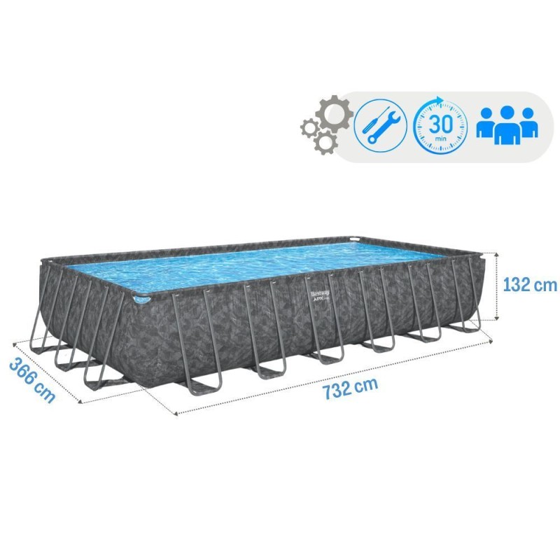 Бассейн каркасный Bestway 561KG  зимостойкий APX365  732x366x132см 561KG - фото 2 | Ugolok.by