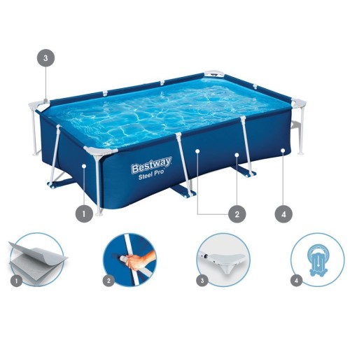 Бассейн каркасный Bestway 56403 Steel Pro 259x170x61см 