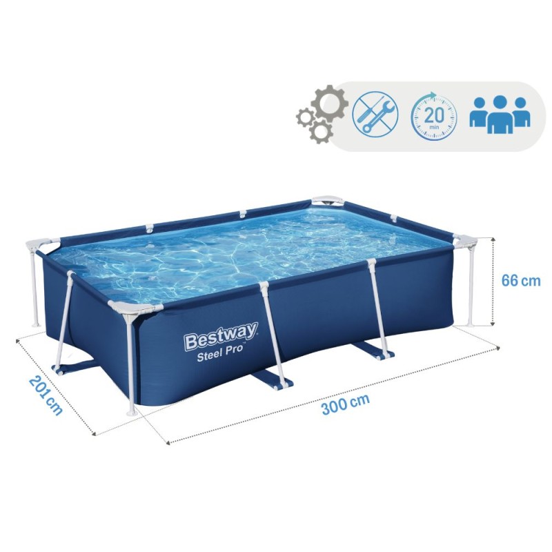 Бассейн каркасный Bestway 56404 Steel Pro 300x201x66 см  56404 - фото 3 | Ugolok.by