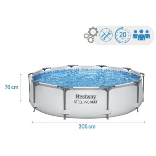 Бассейн каркасный Bestway 56408 Steel Pro MAX 305x76 см