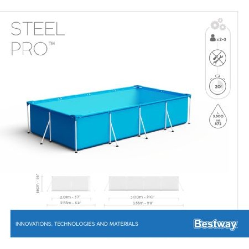 Бассейн каркасный Bestway 56411 Steel Pro 300x201x66 см 56411 - фото 5 | Ugolok.by
