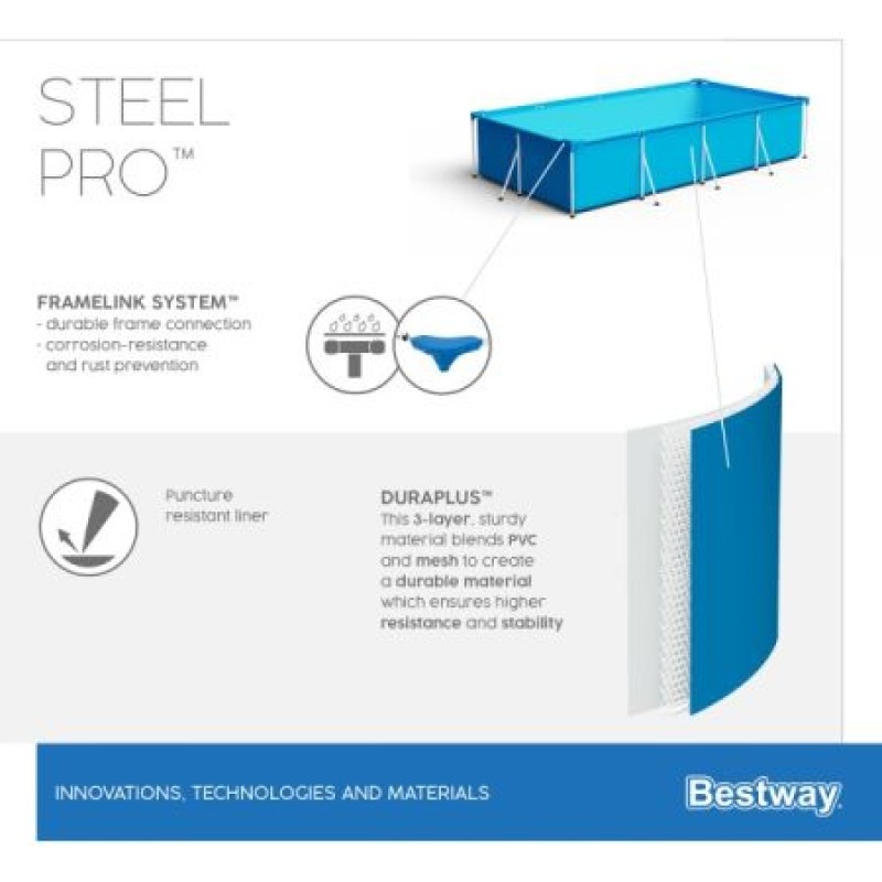 Бассейн каркасный Bestway 56424 Steel Pro 400x211x81 см 56424 - фото 4 | Ugolok.by