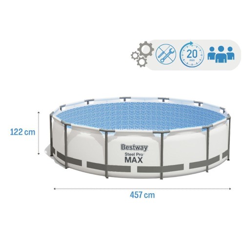 Бассейн каркасный Bestway 56438 Round steel Pro MAX 457x122