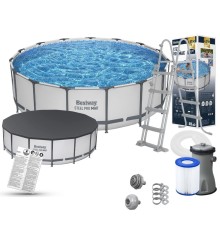 Бассейн каркасный Bestway 56438 Round steel Pro MAX 457x122 