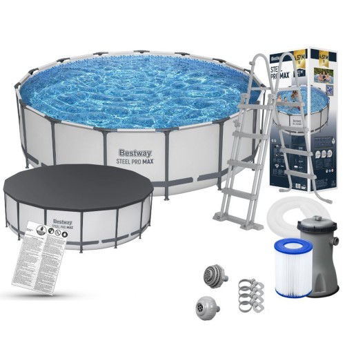 Бассейн каркасный Bestway 56438 Round steel Pro MAX 457x122