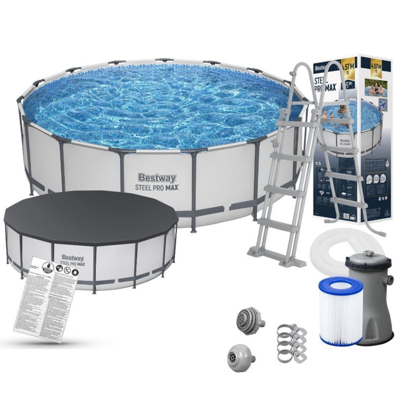 Бассейн каркасный Bestway 56438 Round steel Pro MAX 457x122  56438 купить в Минске - интернет-магазин Ugolok.by