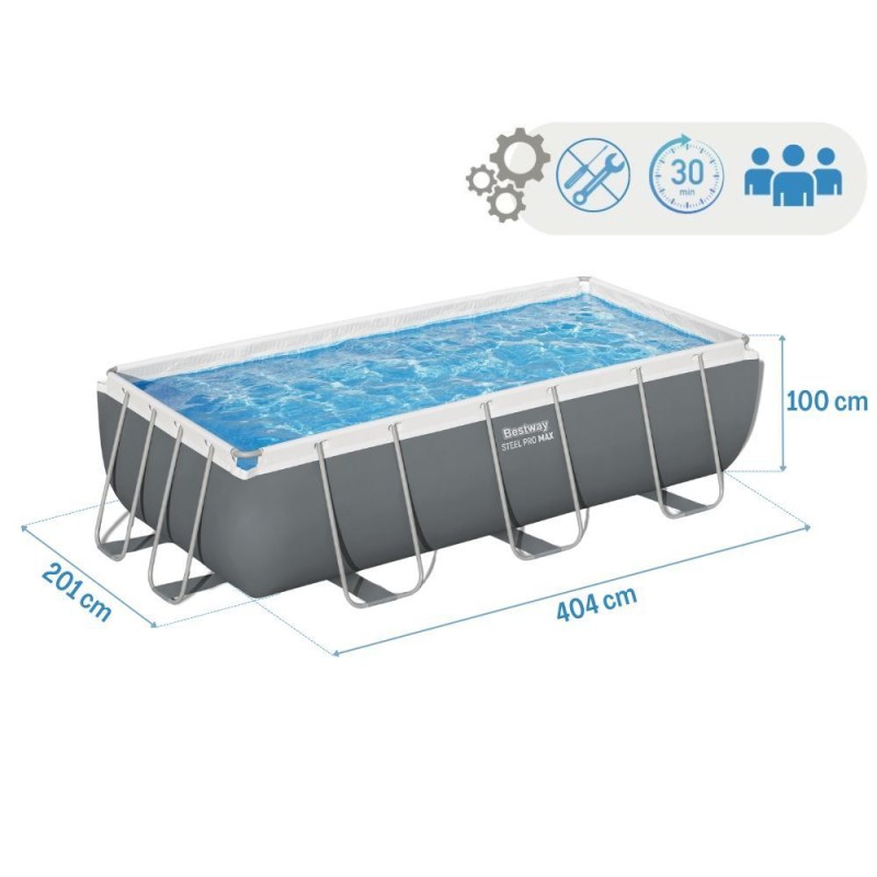Бассейн каркасный Bestway 56441 Power Steel 404х201х100см  56441 - фото 2 | Ugolok.by