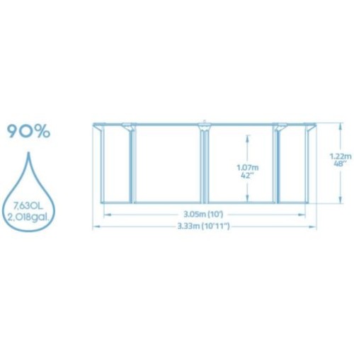 Бассейн каркасный Bestway 56566 Hydrium 305х122 см