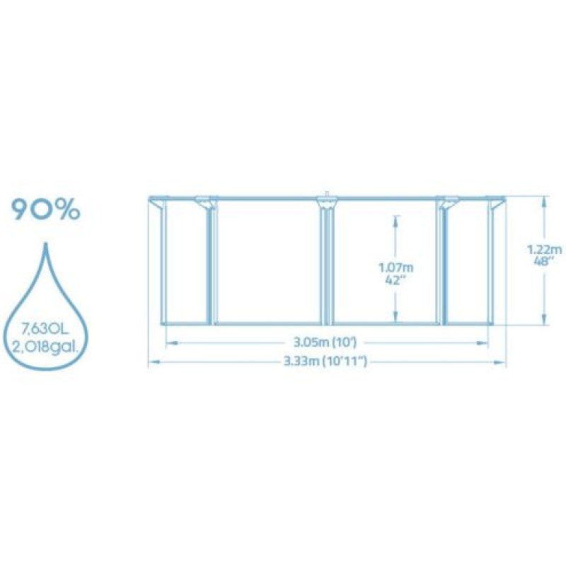 Бассейн каркасный Bestway 56566 Hydrium 305х122 см  56566 - фото 6 | Ugolok.by