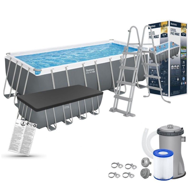 Бассейн каркасный Bestway 56670 Steel Pro MAX 488х244х122см  56670 купить в Минске - интернет-магазин Ugolok.by