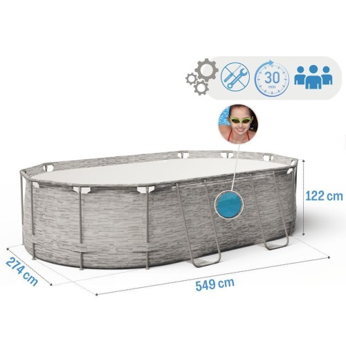 Бассейн каркасный Bestway 56716 Steel Pro MAX 549х274х122см