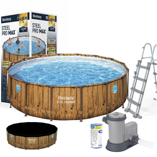 Бассейн каркасный Bestway 56725 Steel Pro MAX 488х122см