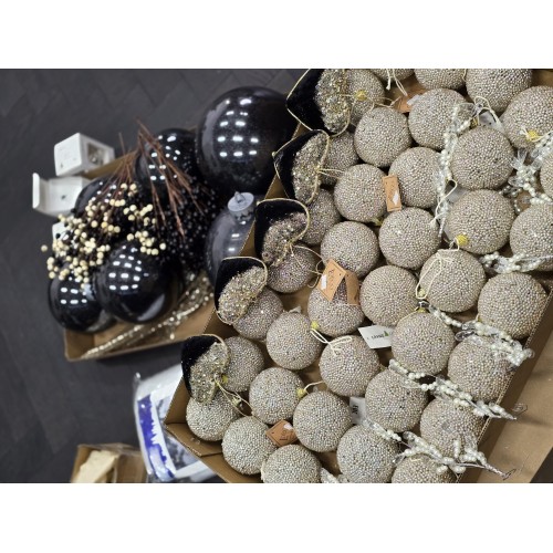 Шар новогодний пластиковый 8см 39172-7 шампань