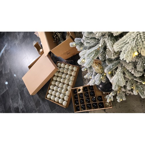 Шар новогодний пластиковый 8см 39172-7 шампань