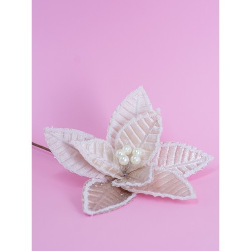 Цветок Пуансеттия декоративный 23 см набор 3 шт 23805-3 