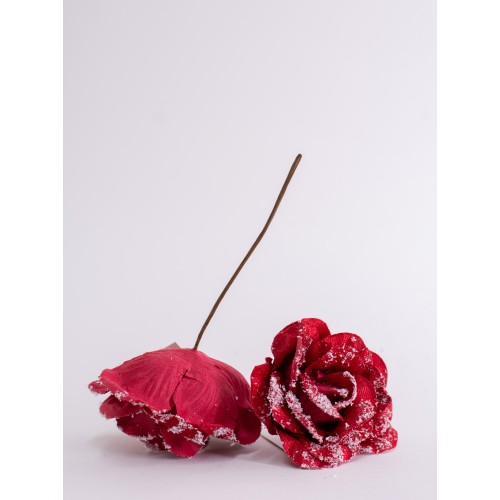 Цветок Роза декоративный 11 см набор 3 шт 27497-3 