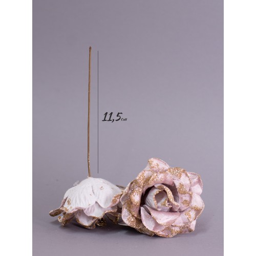 Цветок Роза декоративный 10 см набор 3 шт 37024-3