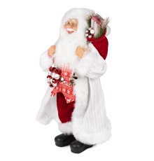 Дед Мороз в белой шубке и красной жилетке, 60 см (181781-60)