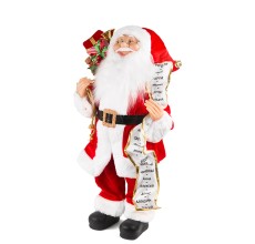 Дед Мороз в красной шубке с подарками и списком, 45 см (21840-45)