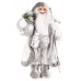 Дед Мороз в серебряной шубке с посохом и подарками, 45 см (21830-45)