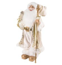 Дед Мороз в золотой шубке с подарками и посохом, 60 см (21838-60)