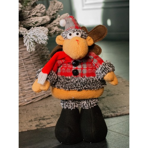 Олень под елку в клетчатой куртке, 53 см (HM2874-53)