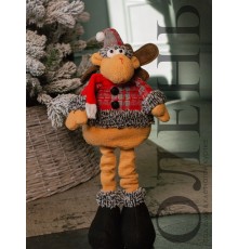 Олень под елку в клетчатой куртке, 53 см (HM2874-53) Олень под елку в клетчатой куртке, 53 см (HM2874-53)