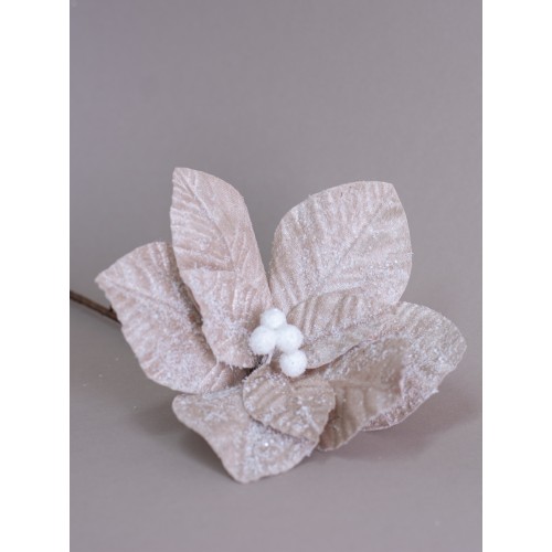 Цветок декоративный, 20 см (кремовый, 01940)