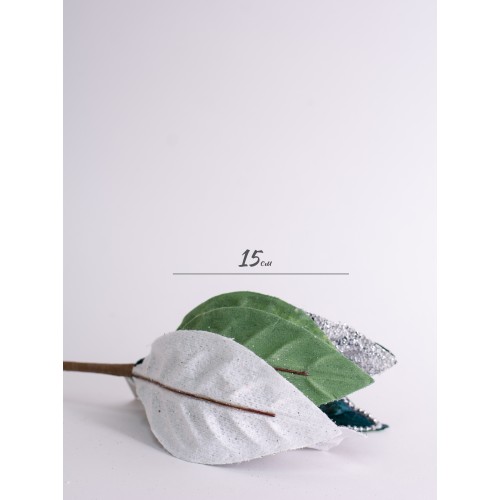 Цветок декоративный пуансетия бело-зеленая, 27 см (02043)