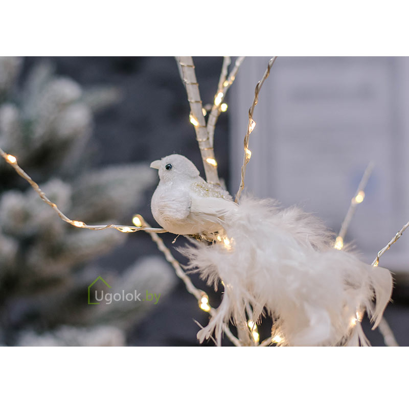 Украшение новогоднее Птица 17 х 5 см, Kaemingk, белый