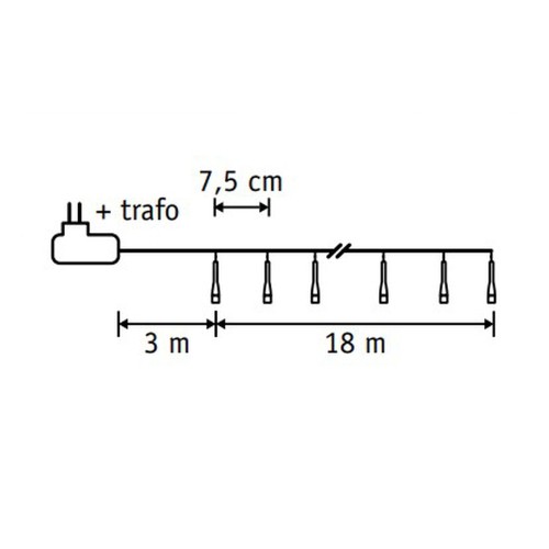 Гирлянда светодиодная нить String Light, 18 м  (теплый белый, 85822) Luca lighting