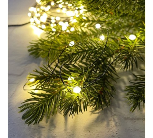 Гирлянда светодиодная String Light, 100 LED, 8 функций, 10 м (теплый белый, 87420)