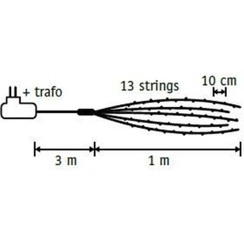 Гирлянда светодиодная «Хвост» String Light, 1 м, 125 ламп (белый, 84922) Luca lighting