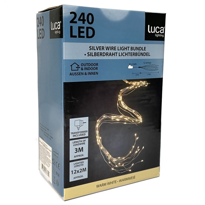 Гирлянда светодиодная «Хвост» String Light, 2 м, 240 ламп (теплый белый, 84077) Luca lighting 84077 купить в Минске - интернет-магазин Ugolok.by