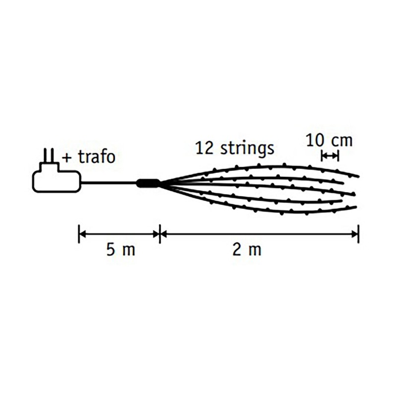 Гирлянда светодиодная «Хвост» String Light, 2 м, 240 ламп (теплый белый, 84077) Luca lighting 84077 - фото 3 | Ugolok.by