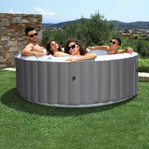 Надувной бассейн джакузи LR042U-GR MSpa 180х70 см Pebble 700л, круглый, аэромассаж Надувной бассейн джакузи LR042U-GR MSpa 180х70 см Pebble 700л, круглый, аэромассаж